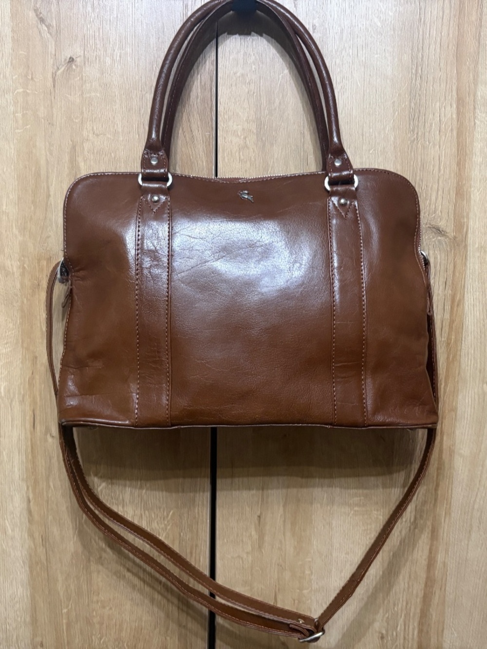 Ashwood Chestnut Brown Real Leather Handbag Purse Grab Tote Smart Shoulder Large